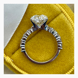 2.79 CT Oval Cut Pave CVD E/VS Diamond Engagement Ring 10