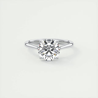 2.0 CT Round Cut Solitaire Moissanite Engagement Ring 1
