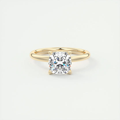 1.49 CT Cushion Cut Solitaire Moissanite Engagement Ring 8