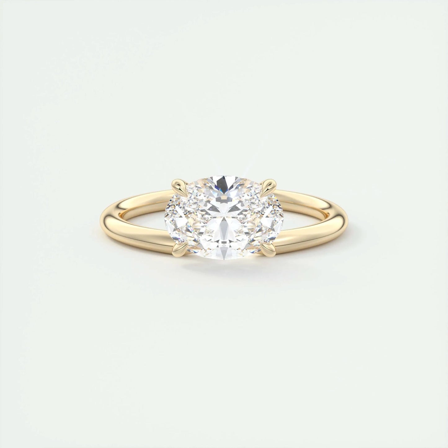 1.5 CT Oval Solitaire CVD F/VS1 Diamond Engagement Ring 8