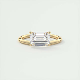1.91 CT Emerald Cut Solitaire Moissanite Engagement Ring 8