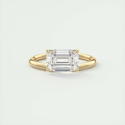 1.91 CT Emerald Cut Solitaire Moissanite Engagement Ring 8
