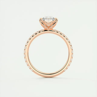 2 CT Pear Cut Pave CVD F/VS1 Diamond Engagement Ring 21