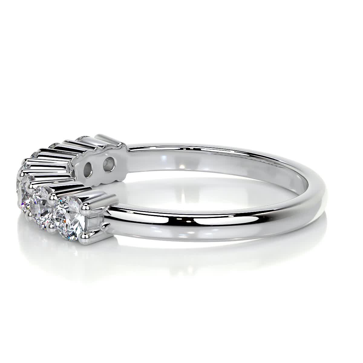 0.75 CT Round 7 Stones CVD EF/VVS Diamond Wedding Band 6