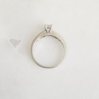 0.54 CT Cushion Cut Pave CVD F/VS2 Diamond Engagement Ring 4