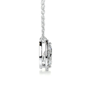 1.50 CT Pear Halo CVD F/VS Diamond Necklace 3