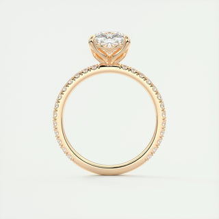 2.15 CT Cushion Cut Solitaire Pave Moissanite Engagement Ring 21