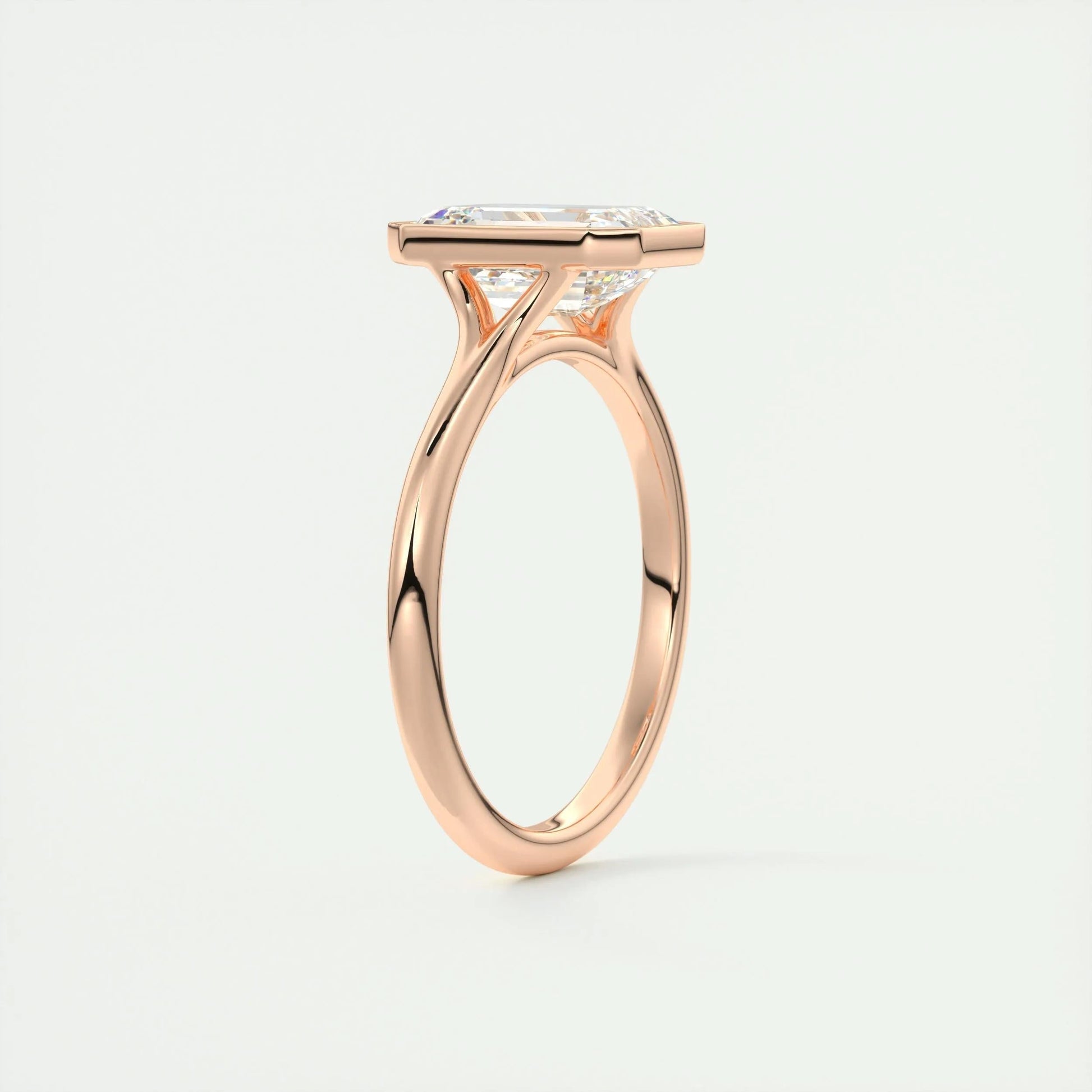 2 CT Emerald Bezel CVD F/VS1 Diamond Engagement Ring 21