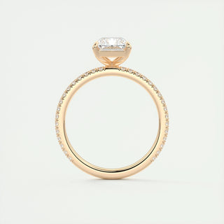 2 CT Radiant Cut Pave CVD F/VS1 Diamond Engagement Ring 22