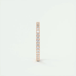 0.74 Round Cut Full Eternity Moissanite Bridal Wedding Band 14