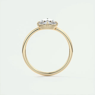 1.19 CT Round Rose Cut  Solitaire Moissanite Engagement Ring 14