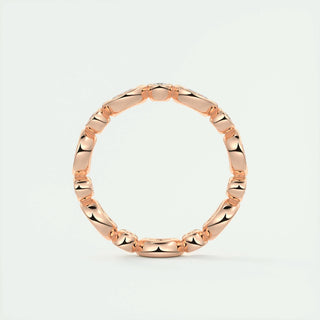 0.98 Marquise and Round Bezel Moissanite Bridal Wedding Band 15