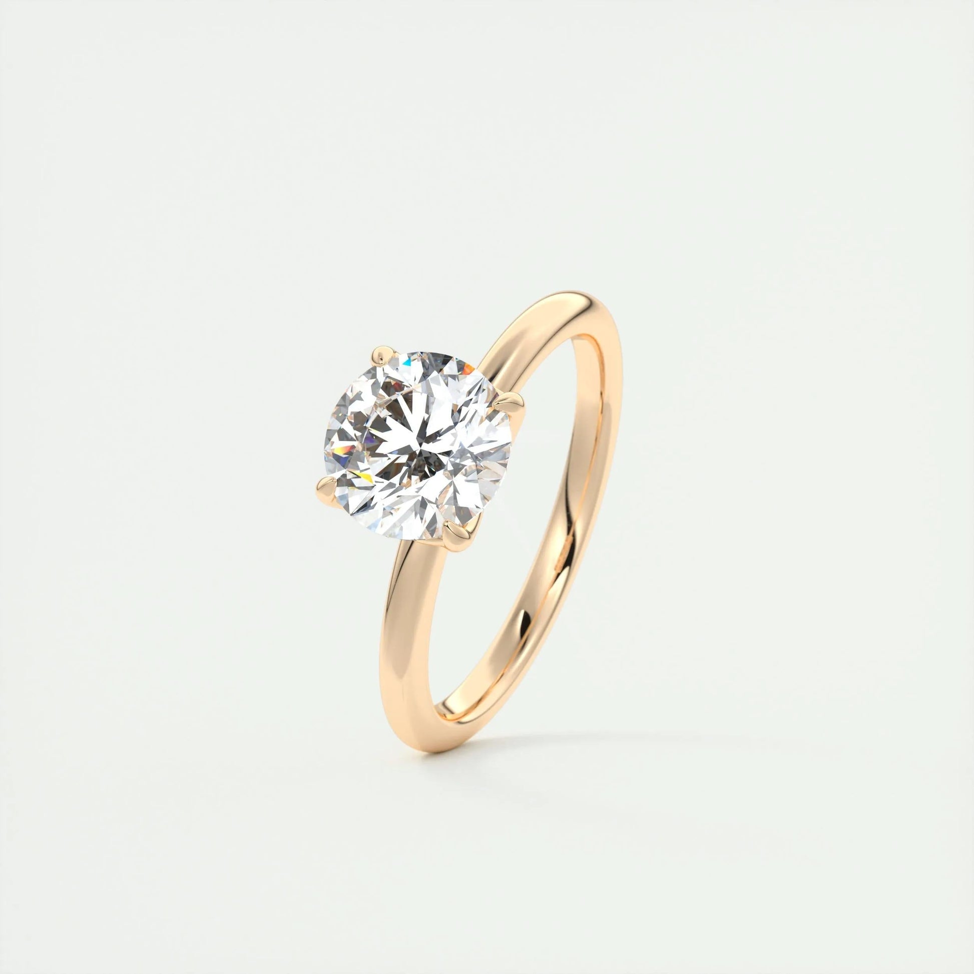 1.5 CT Round Solitaire CVD F/VS1 Diamond Engagement Ring 18