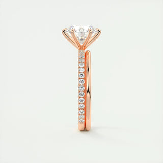 2.0 CT Round Cut Solitaire Pave Moissanite Engagement Ring 19