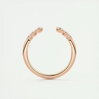 0.22 CT Round Open CVD EF/VVS Diamond Wedding Band 21