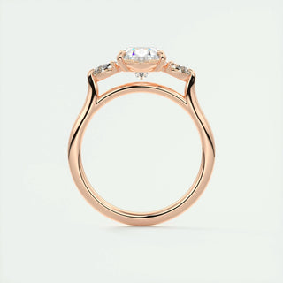 1.91 CT Oval Cut Three Stone Moissanite Engagement Ring 22