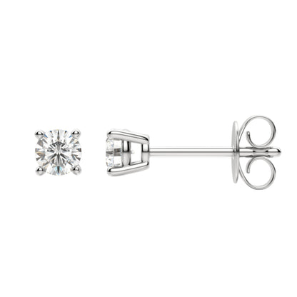 0.50 TCW-1.0 TCW Round Cut Moissanite Solitaire Stud Earrings 3