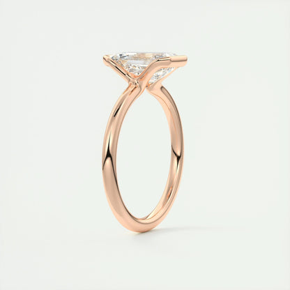 2 CT Emerald Bezel CVD F/VS1 Diamond Engagement Ring 22
