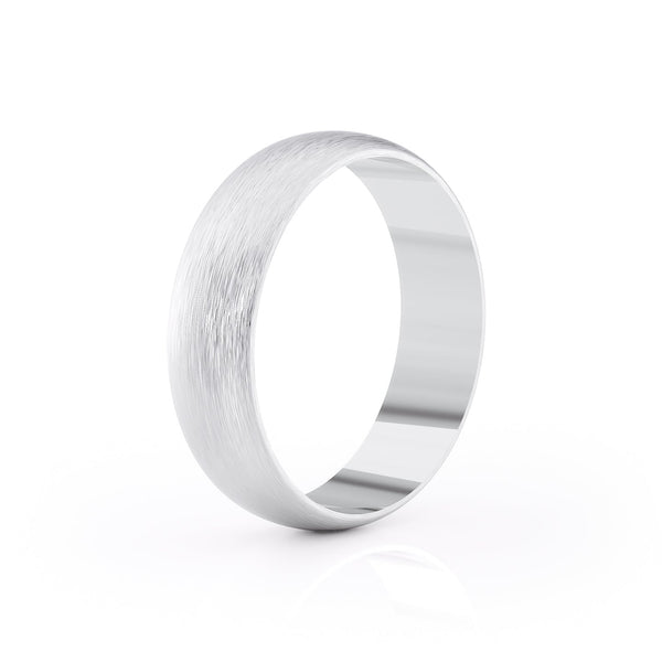 Classic Brushed Finish Wedding Band For Men 4