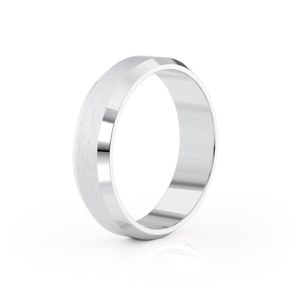 Classic Brushed Finish Wedding Band For Men 10