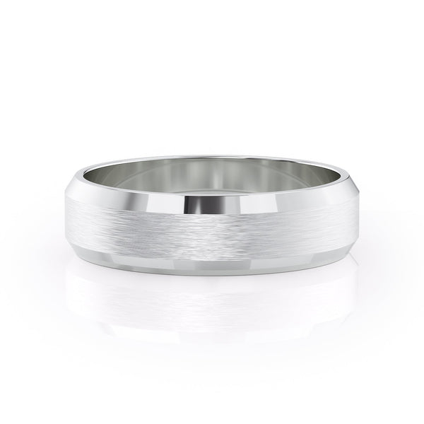 Classic Brushed Finish Wedding Band For Men 4