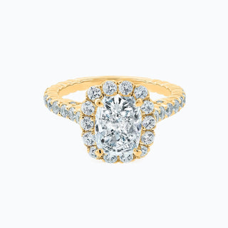 2.0 CT Cushion Halo CVD F/VS2 Diamond Engagement Ring 4