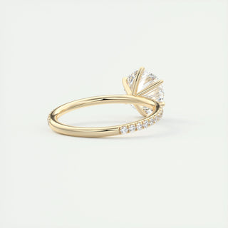 2 CT Round Cut Pave CVD F/VS1 Diamond Engagement Ring 10