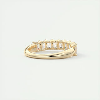 1.80 Emerald Cut Half Eternity Moissanite Bridal Wedding Band 15