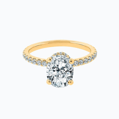 2.50 CT Oval Hidden Halo CVD F/VS2 Diamond Engagement Ring 6