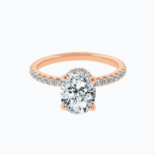 2.50 CT Oval Hidden Halo CVD F/VS2 Diamond Engagement Ring 7