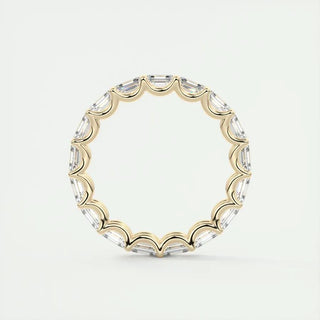 2.55 Emerald Cut East West Eternity Moissanite Bridal Wedding Band 10