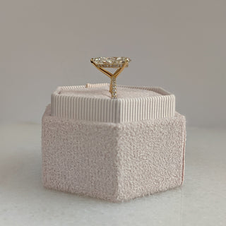 4.45 CT Pear Cut Hidden Halo CVD G/VS1 Diamond Engagement Ring 2