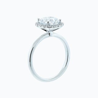 2.0 CT Round Shaped Moissanite Halo Engagement Ring 4
