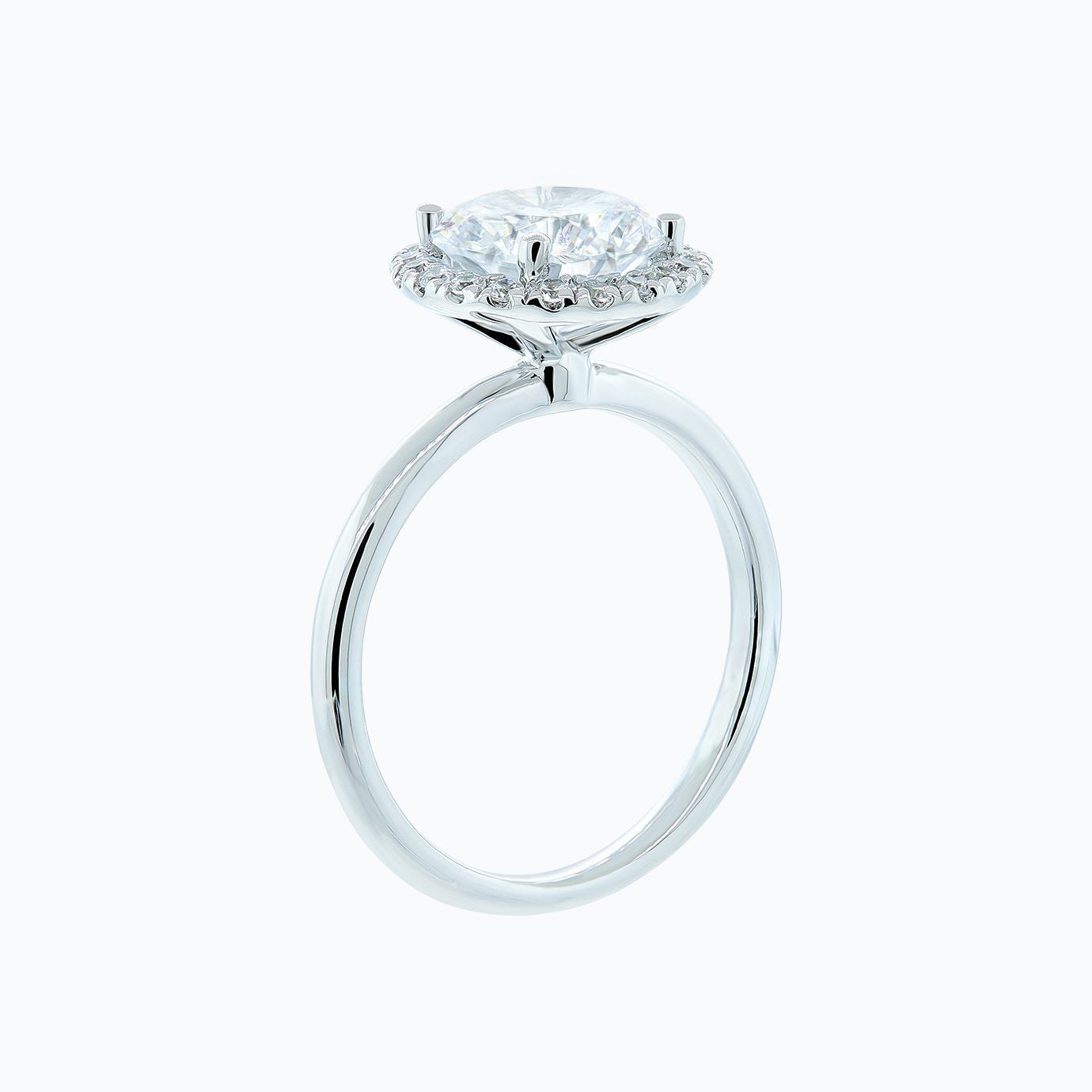 2.0 CT Round Halo CVD F/VS2 Diamond Engagement Ring 2