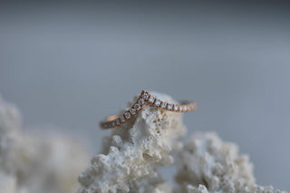 0.225 CT Round Curved CVD EF/VS Diamond Wedding Band 7