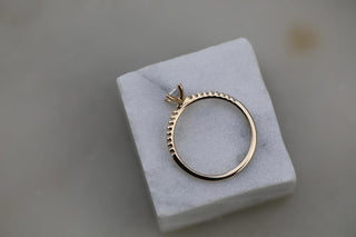 0.50 CT Emerald Cut Pave CVD E/VVS1 Diamond Engagement Ring 6