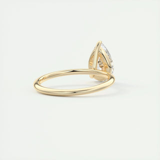 1.93 CT Pear Cut Solitaire Moissanite Engagement Ring 10