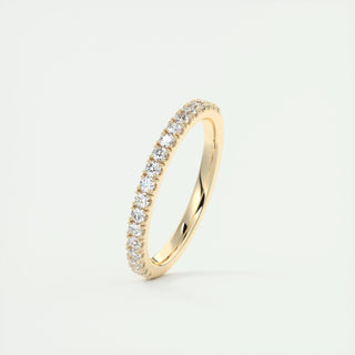 0.38 CT Round Half Eternity CVD EF/VVS Diamond Wedding Band 10