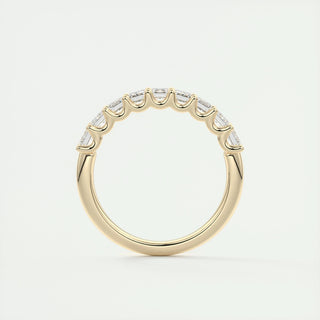 1.80 Emerald Cut Half Eternity Moissanite Bridal Wedding Band 17