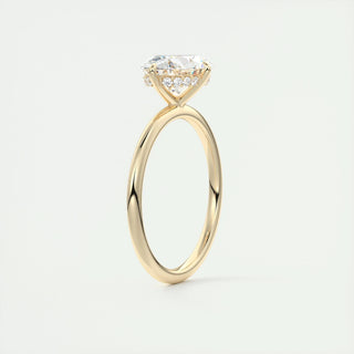 2 CT Oval Hidden Halo CVD F/VS1 Diamond Engagement Ring 12