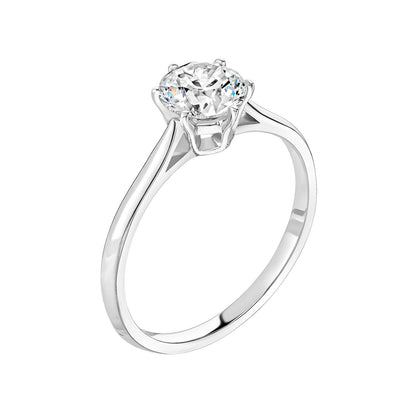 1.0 CT Round Shaped Moissanite Solitaire Engagement Ring 7