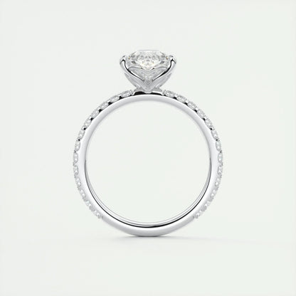 2 CT Pear Solitaire CVD F/VS1 Diamond Engagement Ring 7