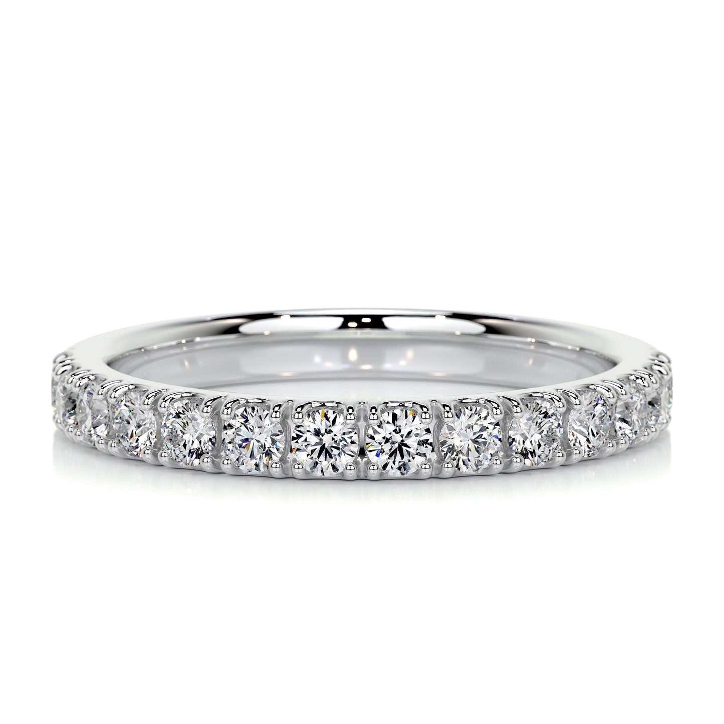 0.5 CT Round Half Eternity CVD EF/VVS Diamond Wedding Band 1