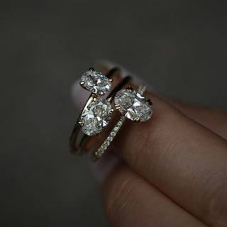 1.21 CT Oval Cut Pave CVD E/VS1 Diamond Engagement Ring 11