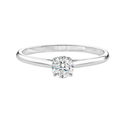 0.30 CT Round Shaped Moissanite Solitaire Engagement Ring 1