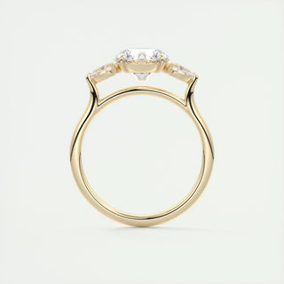 2.0 CT Round Cut Three Stone Moissanite Engagement Ring 15