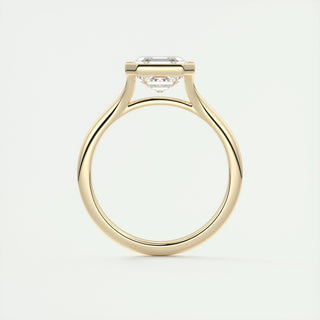 2 CT Asscher Bezel CVD F/VS1 Diamond Engagement Ring 14