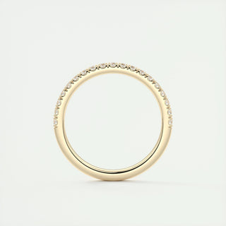 0.38 CT Round Half Eternity CVD EF/VVS Diamond Wedding Band 14