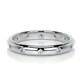0.18 CT Round Flush Setting CVD EF/VVS Diamond Wedding Band 17