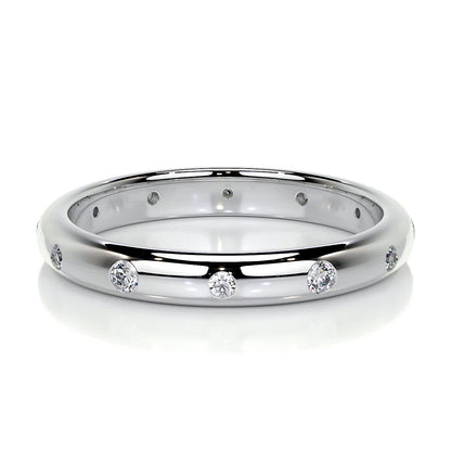 0.18 CT Round Flush Setting CVD EF/VVS Diamond Wedding Band 17